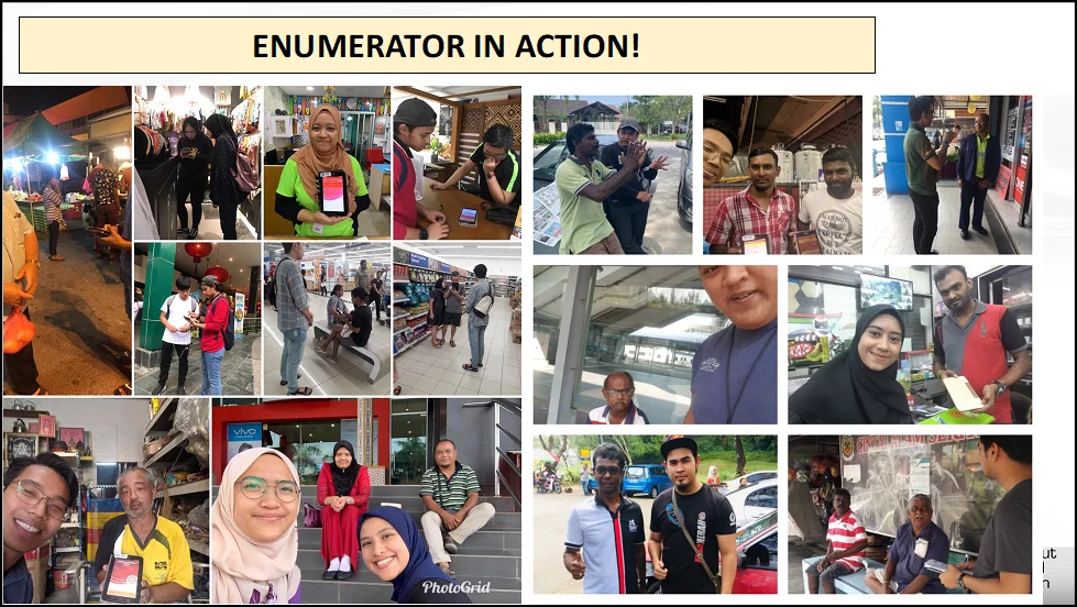 Enumerator IDE Research Centre menjalankan penyelidikan lapangan dan kaji selidik